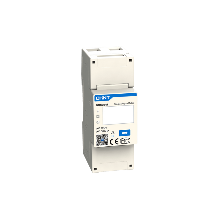 Enkelfasige energiemeter met stroomtransformator