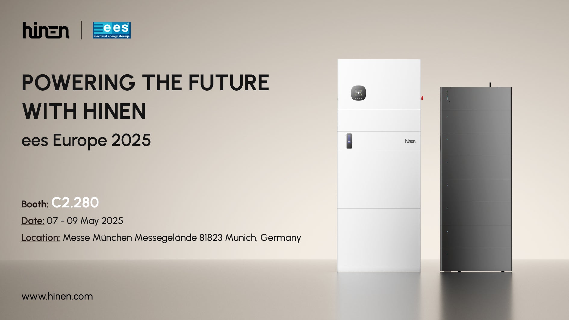 Revolutionaire thuisenergie van Hinen presenteert baanbrekende technologieën op het EES Europe 2025